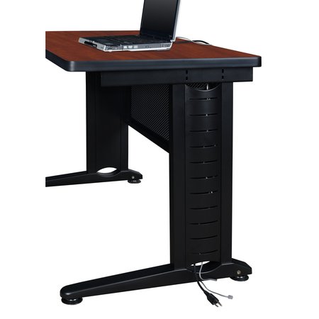 Fusion U Shaped Desk, 102 D, 66 W, 29 H, Cherry, Wood|Metal MUD663048CH